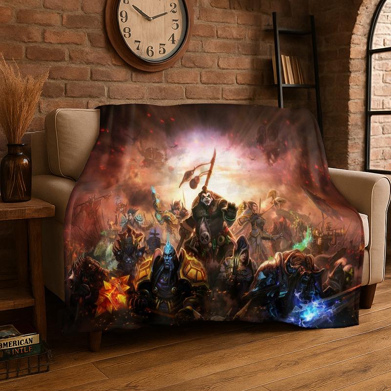 Охотник на демонов Артас World of Warcraft WOW Игра Фланелевое одеяло Мягкое теплое покрывало для спальни гостиной кровати Путешествия пикника