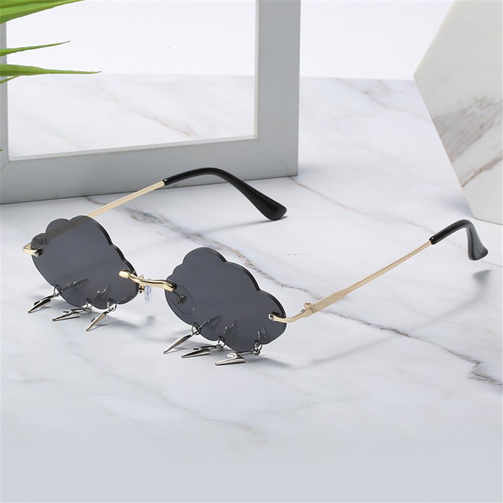 Funny Party Disco 90s Sun Glasses Rimless Sunglasses Sunglasses designed for ladies Clouds Lightning Sunglasses