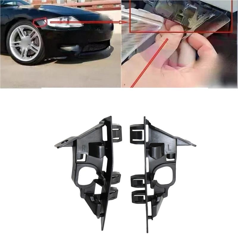 2Pcs Front Bumper Retainer Bracket Holder Fit BMW E85 E86 Z4 Series 2002 2003 2004 2005 2006 2007 2008 51117165179 51117165180