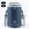 Большая цилиндрическая термосумка для ланча с толстой алюминиевой фольгой для студентов и офисных работников
