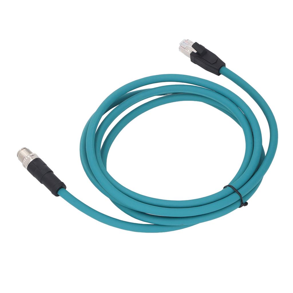 Промышленный кабель Ethernet M12 8-контактный X-кодированный прямой разъем к адаптерному шнуру RJ45 (папа) CAT6A 2 метра