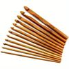 12pcs/set 3-10mm Bamboo Handle Crochet Hook Knit Craft Knitting Needle Weave Yarn for Handcrafted Weave Yarn Craft