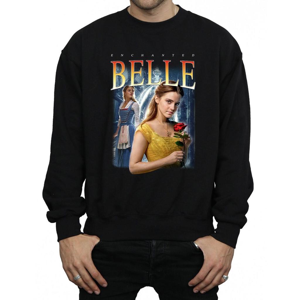 Disney Mens Beauty And The Beast Belle Montage Sweatshirt