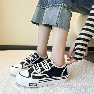 Женские повседневные туфли на платформе из парусины, женские, на толстой подошве, весенние, новые модные, вулканизированные, эспадрильи, теннисные туфли на плоской подошве, женские кроссовки