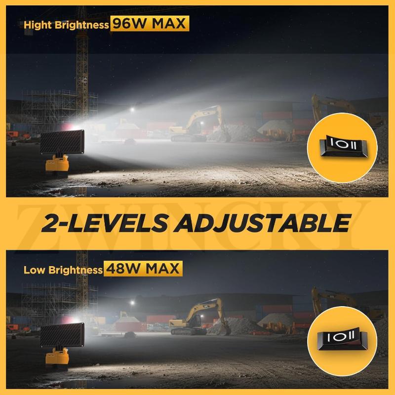 Cordless LED Work Light For Dewalt 18V Li-ion Battery 8 inch with USB Lantern Outdoor Flashlight Camping Lamp Emergency Lighting