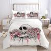 3D Skull Printing Bed Cover King Size Polyester Bed Clothes Design Soft  High Ranking Home Bedclothes