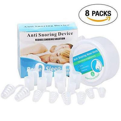8 мини-зажимов для носа против храпа, силиконовые назальные приспособления