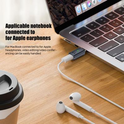 Адаптер для наушников USB-C - аудиоадаптер USB Type C Male to Female для наушников