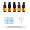 5/10 Pack Amber Glass Spray Bottles, Fine Mist Spray Bottles with Pipette Funnel Labels,Travel Dispenser Bottles for Essential Oils Cleaning Skin Care