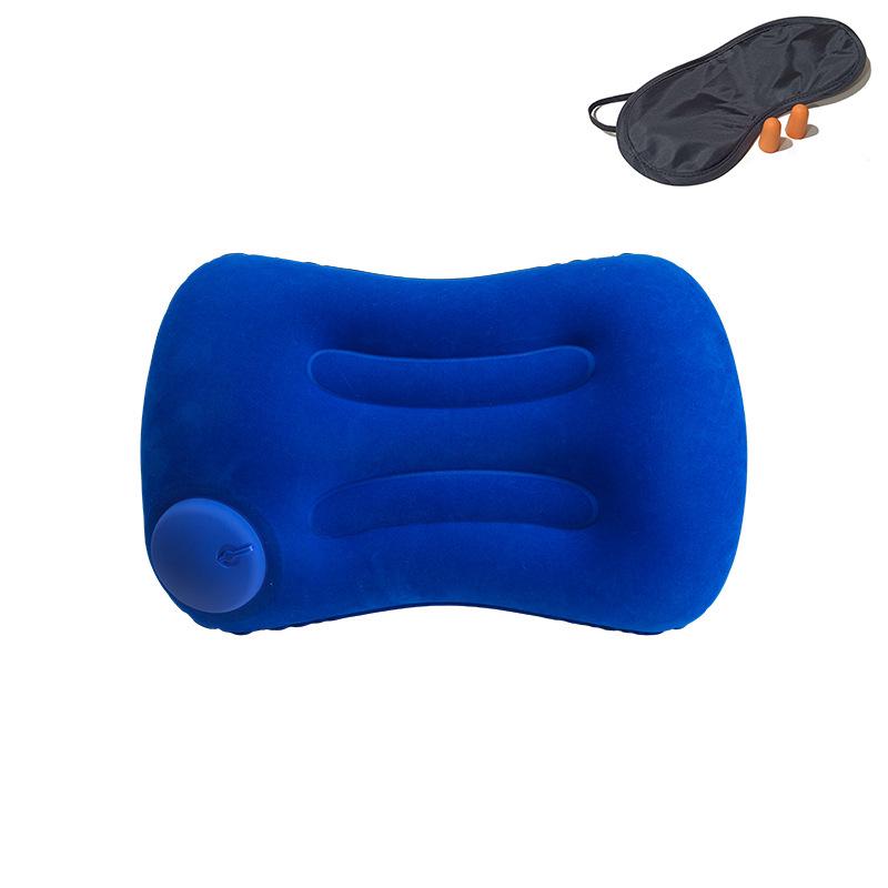 Press-and-Fold Inflatable Pillow: Large Neck and Lumbar Support for Camping and Travel