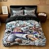 One Piece Pattern Bedding Quilt Set Quilt Cover Pillowcase Home Birthday Gift(1 * duvet cover + 2 * pillowcase, without core)