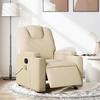 VidaXL Electric Massage Recliner Cream Fabric 3204365