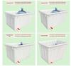 Durable Rectangular Aquaculture Tank with Drainage & Net Cover for Home Fish and Turtle Raising