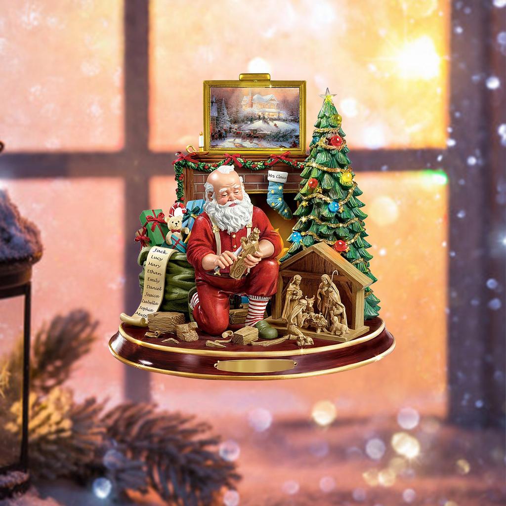 Рождественский ангел вращающаяся скульптура поезд украшения наклейка наклейка на окно MIT