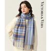 V9017J34 Autumn/Winter Plaid Tassel Scarf