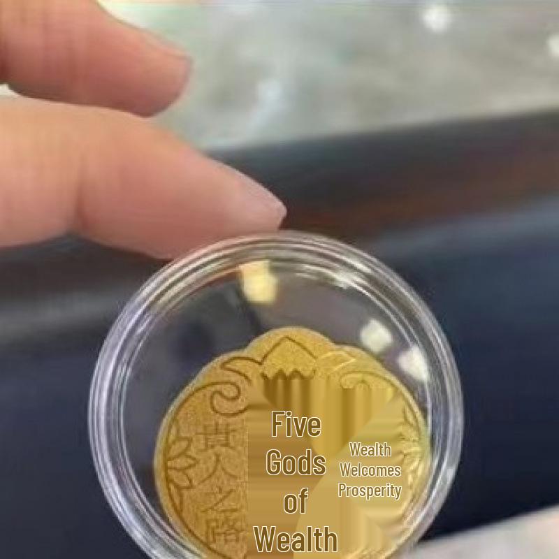 2mg Gold-Plated Wealth-Attracting Mobile Phone Sticker with Adhesive Backing