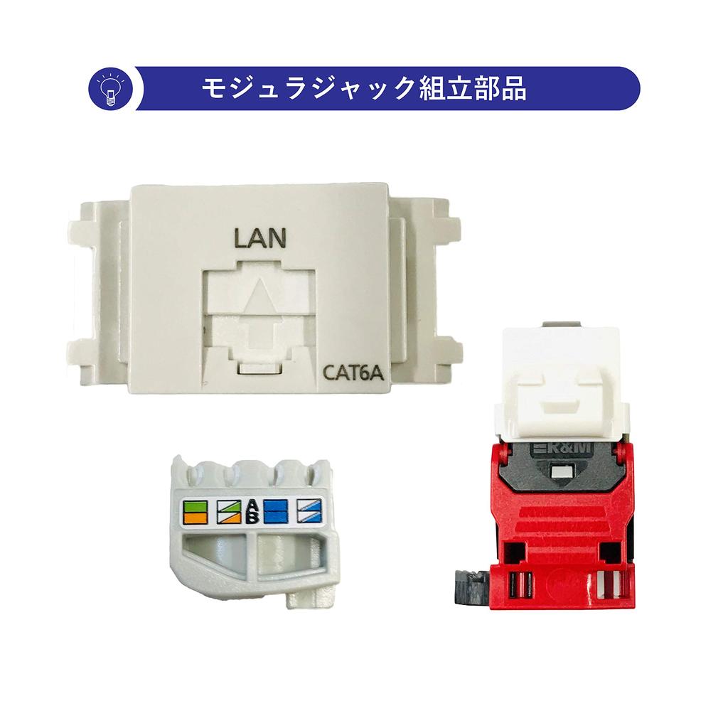 Panasonic Информация Модульный разъем CAT6A Встроенный Белый WZ7519W