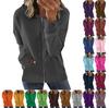 Women's Fashionable Casual Long Sleeve Solid Color Hoodies Zipper Sweatshirts Coat With Pocket