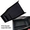Storage Box for Hyundai Ioniq 5 2024 Lower Center Console Organizer Tray Interior Accessories with Rubber Black Trim