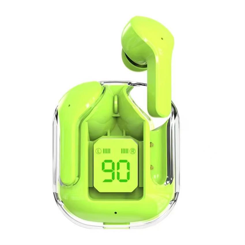 Bluetooth Headset Tws In-ear Digital Display Call Music Battery Life Portable Transparent Space Capsule Bluetooth 5.3