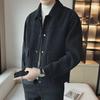 Men's Trendy Corduroy Jacket: Spring/Autumn 2023, Handsome Loose Fit, Short Lapel, Lightweight Coat