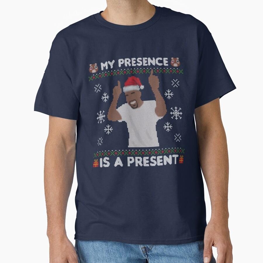 Kanye West Ye Hip Hop Rap Ugly Christmas Sweater My Presence Is A Present Classic T-Shirt