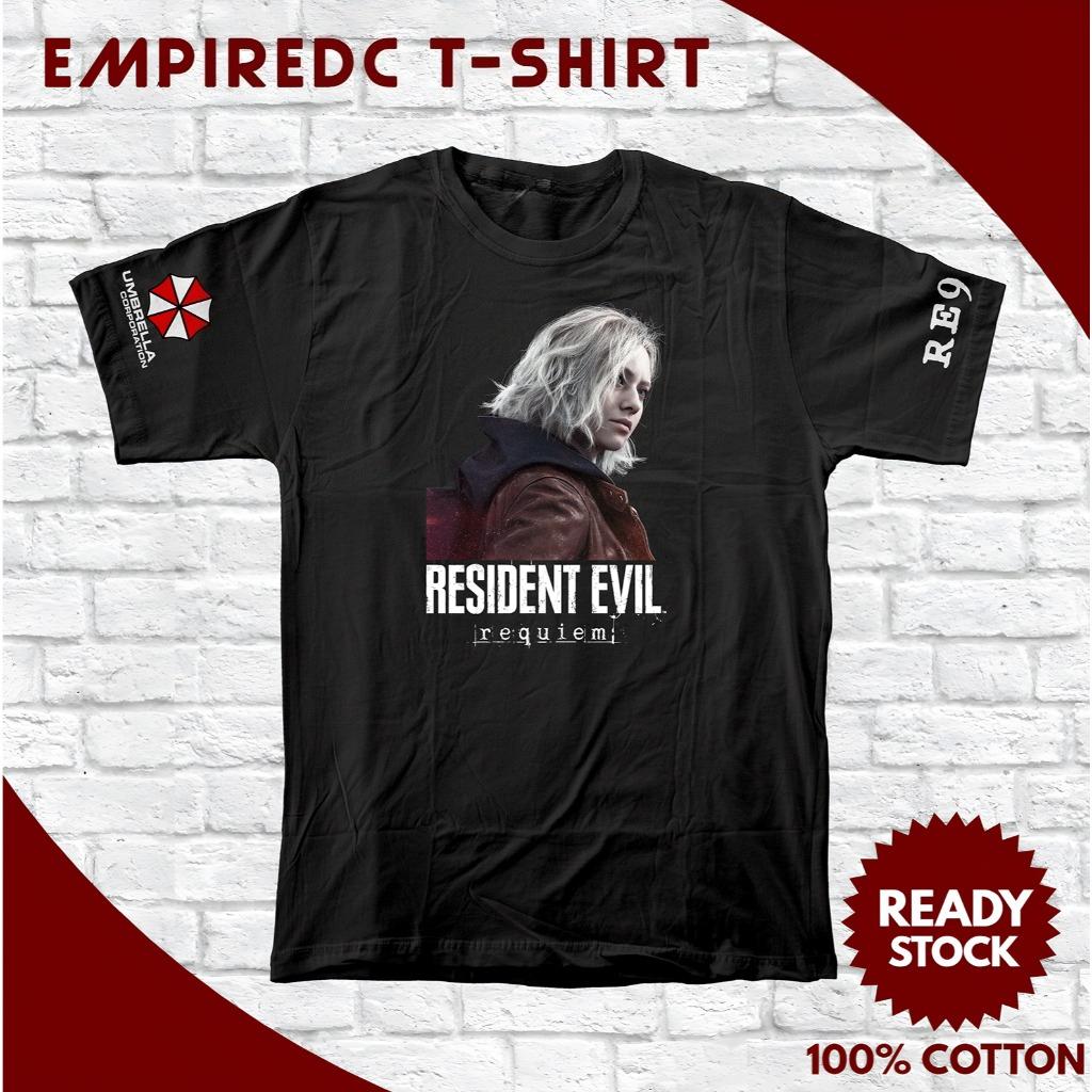 Resident Evil 9 Requiem Леон Кеннеди Грейс Эшкрофт Графический Хлопок 100% Унисекс Футболка 2026 Новая Мода Y2k Футболка с коротким рукавом