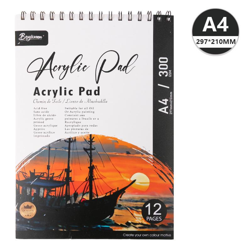 BoYiXuan 24-Page Coilbound Artist Sketchbook - Thickened, Portable, Easy-to-Carry for Drawing