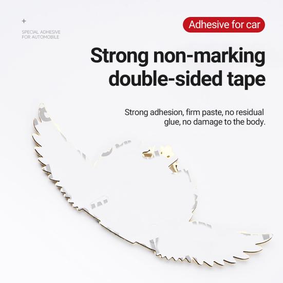 Delicate Car 3D Ornamental Waterproof Sticker Anti-rust Wing Crown National Flag 3D Emblem for Automobile