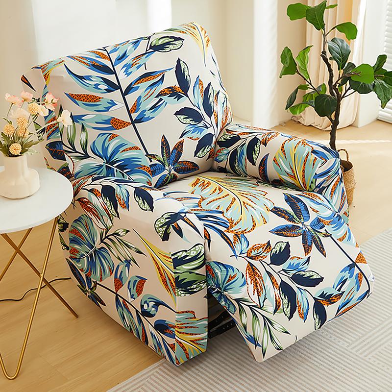 4pcs/set Split Recliner Chair Cover 1 Seater Relax Armchair Slipcover Stretch Anti Slip Single Lazy Boy Sofa Cover Washable
