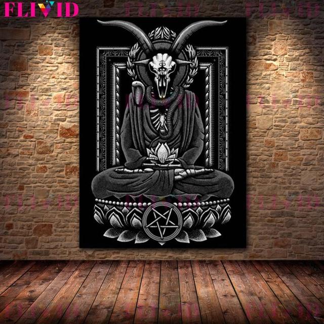 Готический Забавный Скелет Любовь Скандинавский Плакат Покерная Карта Гостиная Настенная Живопись Художественная Картина Маслом