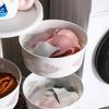 Кухонная тележка для хранения на колесиках с вращающейся круглой полкой - Удобная корзина для фруктов и овощей, практичный органайзер для домашнего использования