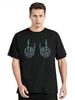 Rock On Band Rock And Roll Halloween Skeleton Hands T-shirt Unisex Tops Tees Cotton Fitness Tsh