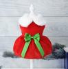 Christmas Coat Dog Clothes Dog Dress Xmas Dress Red Skirt Pets Cat Warm Dress Bow Skirt Comfortable Pet Supplies Dog Costume
