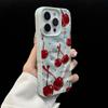 Корейский чехол для телефона с узором вишни для iPhone 17 16 15 14 13 12 11 Pro Max 14 15 Plus 17 Air Волна с морщинами Мягкий силиконовый защитный чехол от падения