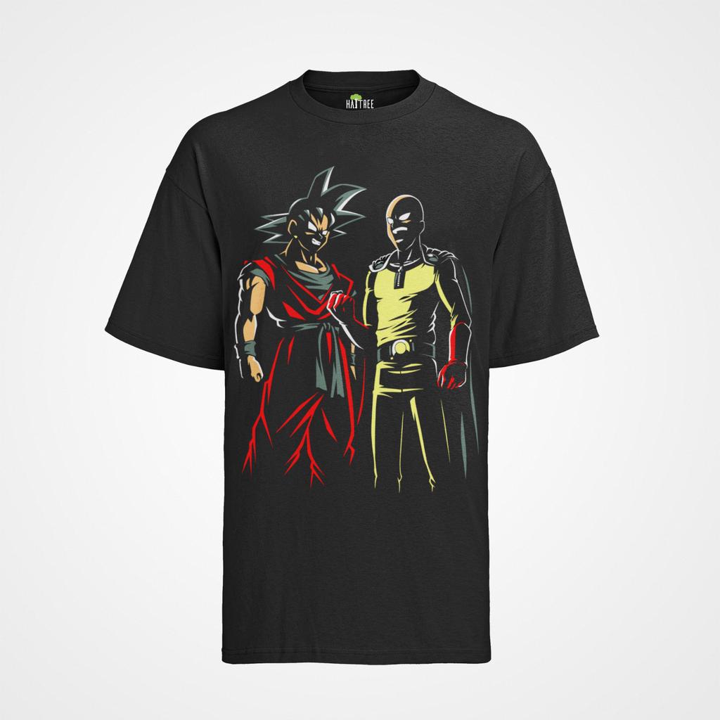 Son Goku Saitama One Punch Man Dragon Ball Herren T-Shirt Mens Womens Tees Top Bio Baumwolle T-Shirt Mens Womens Tees Top