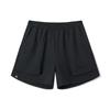 Solid Color Elastic Waist Woven Breathable Shorts Women Shorts Black 962228316-3