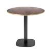 Round Table Ø 70 Cm - Round Model, Rust Rock, Brass Edges