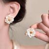 Роскошные Серьги-Камелии Изысканные Серьги с Лепестками Модные Цветочные Серьги Для Женщин Девушек
