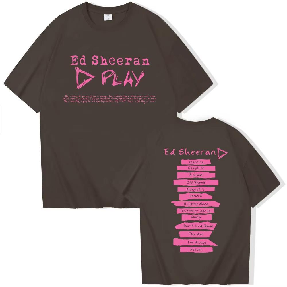 Ed Sheeran Print TShirt for World Tour Cotton Unisexs and Womens Ed Sheeran Tshirt Casual and Comfortable Clothing
