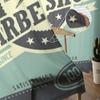 Парикмахерская ретро дизайн плаката шаблон тюлевые прозрачные шторы для гостиной спальни кухонные украшения вуаль шторы из органзы