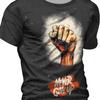 Never Give Up Mens Graphic T-Shirt - Bold 3D Digital Print Soft Casual Tee with Empowering Slogan Short Sleeve
