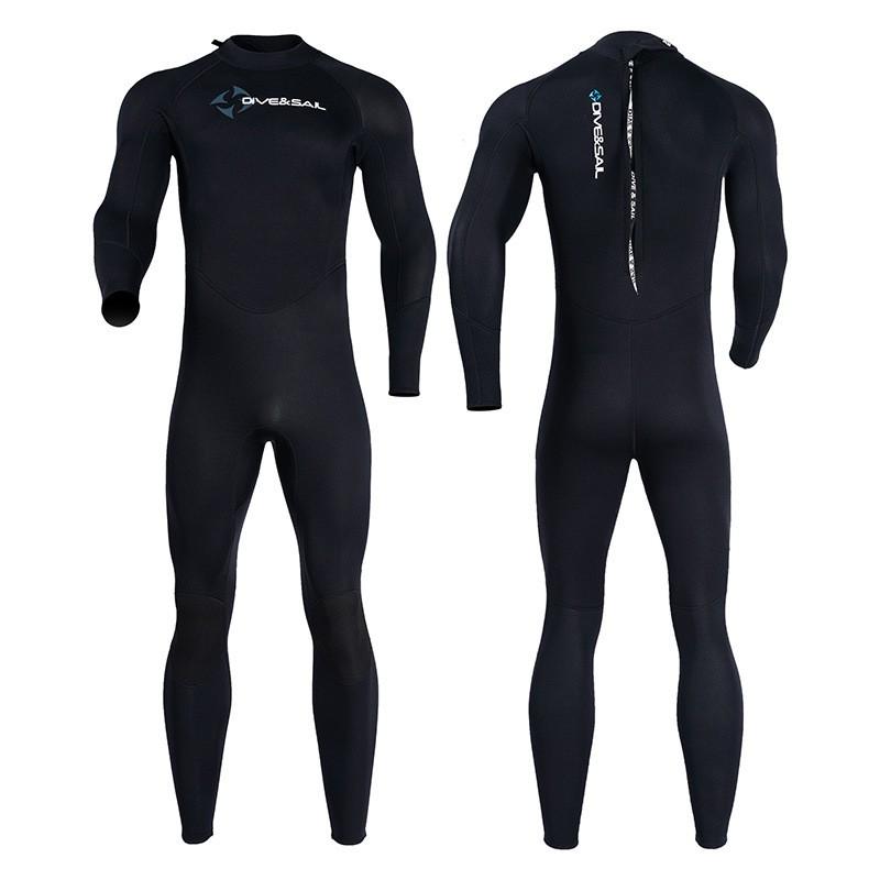 Diving Suit 1.5MM Long-sleeved One-piece Men's Large Size Warm Cold-proof Snorkeling Surfing Swimsuit