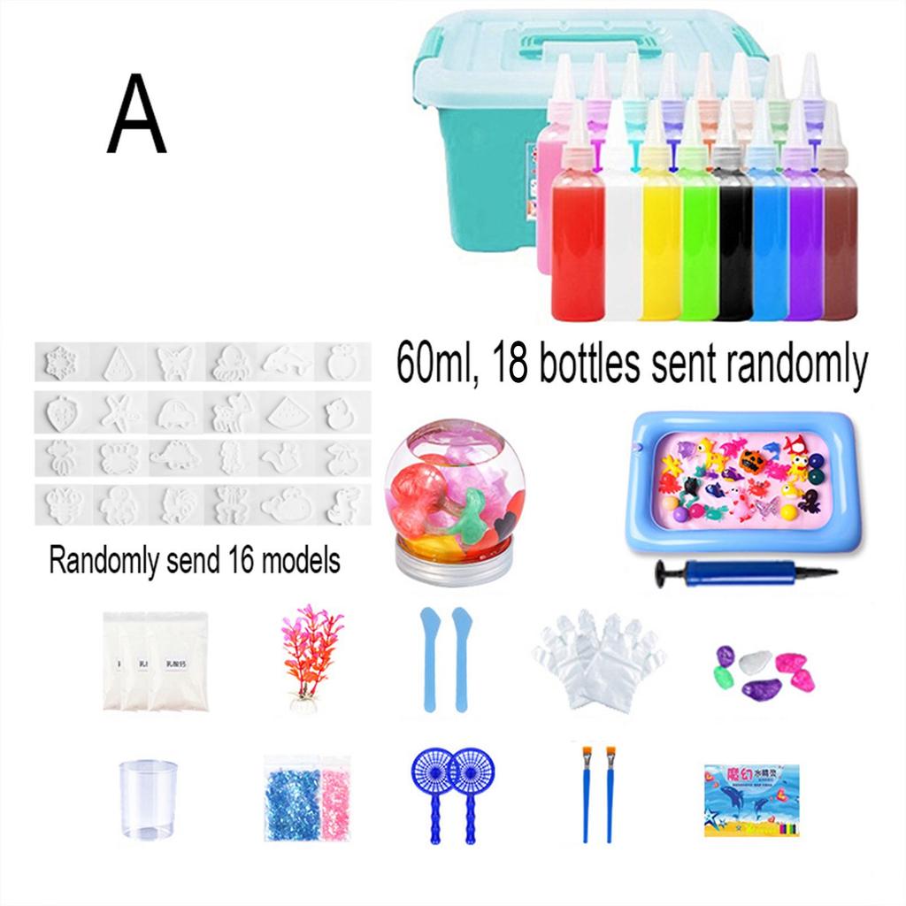 Детские игрушки Ocean DIY Colloid Toys Набор для самостоятельного изготовления детских игрушек с раствором Детские игрушки Ocean Enlightenment Toys Детские развивающие игрушки 60 мл