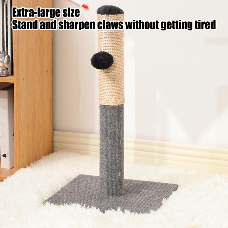 Когтеточка для кошек, съемный когтеточный столб с подвесным шариком, многоразовая мебель для котят, сизалевая веревка, столб для лазания для улицы