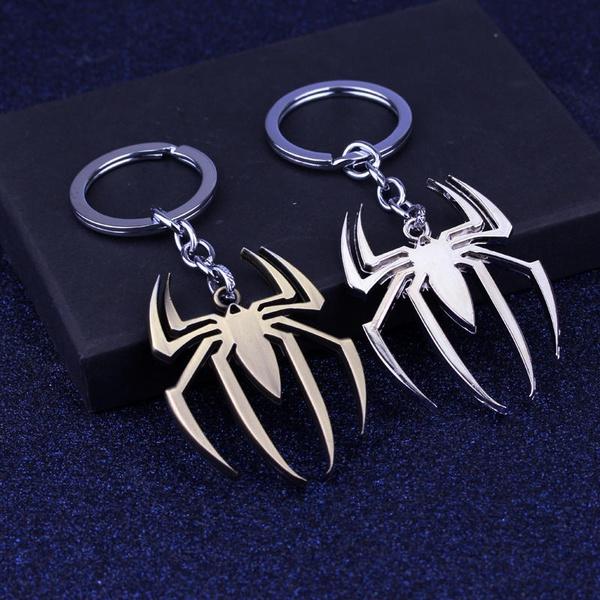 Spider Keychains The Amazing Spider Metal Keychain Pendant Key Chain Chaveiro Movie Jewelry