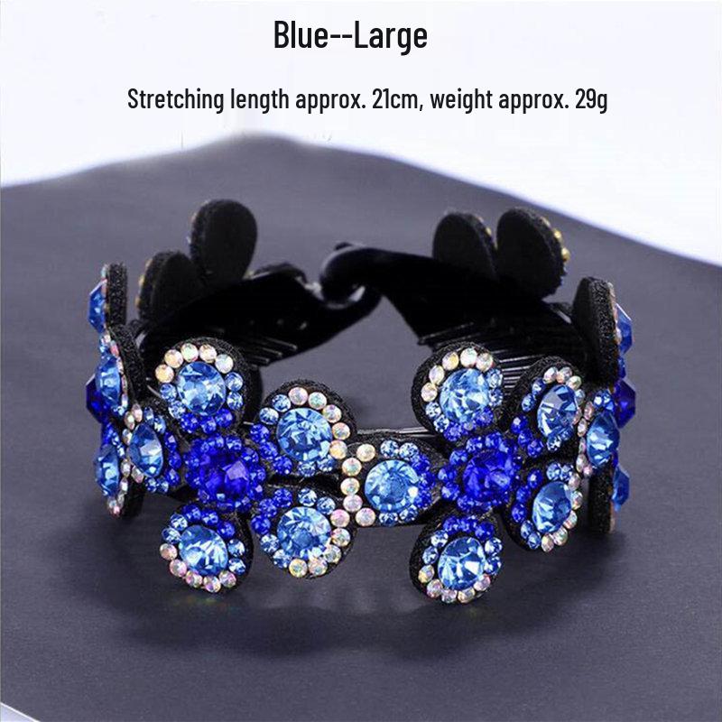 Заколка-резинка для волос в корейском стиле с rhinestone и цветами сливы