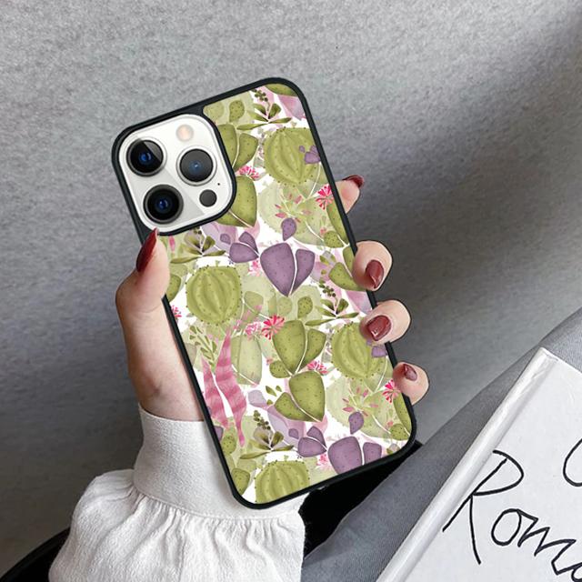 Чехол для телефона Суккуленты и Кактус Для iPhone 17 Air 16 15 14 plus 12 13 pro max coque Оболочка Fundas