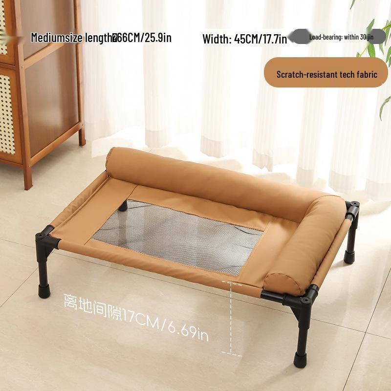 Универсальная лежанка для питомца: Складной, Дышащий, Приподнятый над землей, Съемный и Моющийся для Кошек и Собак в любое время года