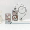 Rhinestone Heart Bear Charger Cover Set for Apple 18/20 EU/US - 5 Pieces